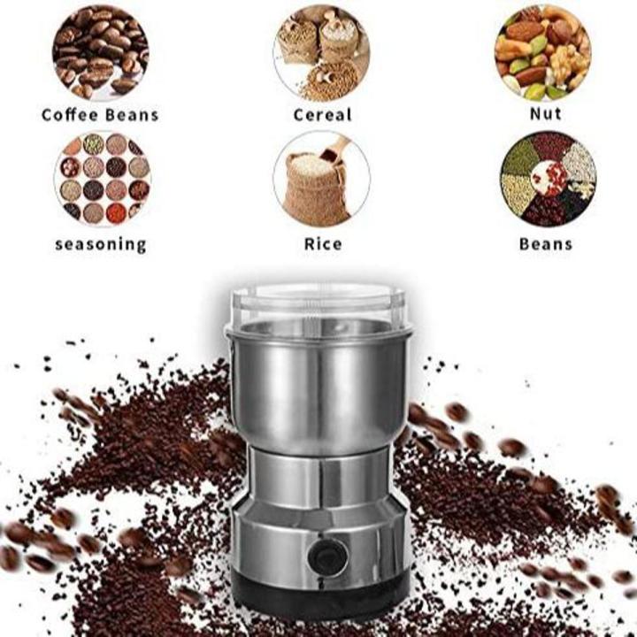 Mini Electric Grinder with 6 blade. Stainless Steel Grinder For Coffee beans, Spices, Masala Grinding Machine 220V