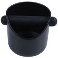Coffee Grind Knock Box And Espresso Dump Bin (Black). 