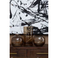 Optik Smoked Glass Round Vase - Premier Home - 1411501. 