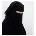 Misri Hijab Niqab For Girls Ladies Soft & Comfortable Wear-Black Color. 