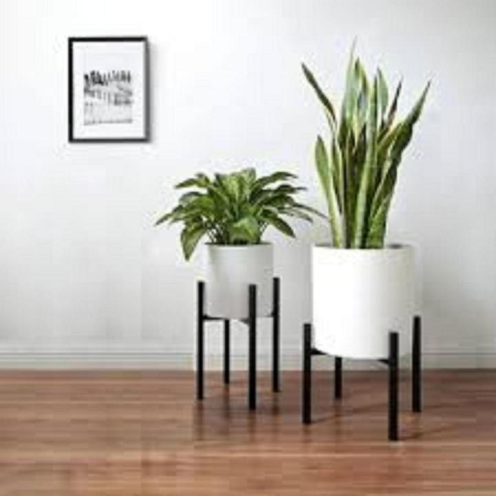 D.Ahmad steel works  small plant pot stand Decor Black squre shape