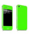 Iphone 4S Green Carbon Fiber Texture Mobile Skin. 