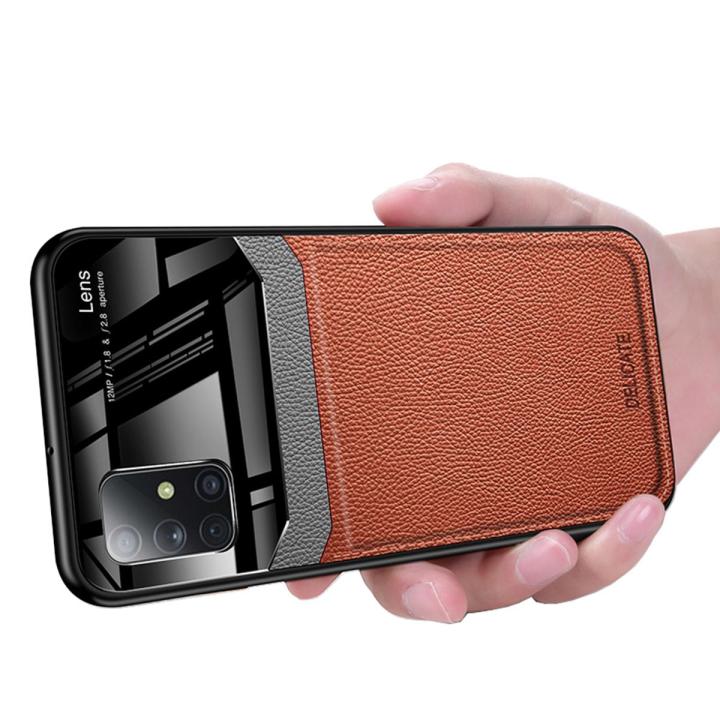 Casing for Samsung Galaxy A71 Business Slim TPU Bumper Hybrid Glass Lens Protective Case Cover