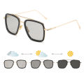 Iron Man Tony Stark Photochromic Sunglasses Men Women Luxury Pilot Polarized Sun Glasses Fashion Summer Holiday Square Shades. 