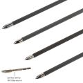 Silk Road Traders Musen MSTJ-42BS ID 4.2mm 100% Pure Carbon Arrows - 0.006” Straightness - Hardened Easy Cut Tip - Competitive Practice/Shooting Arrows - 12 Pcs. 
