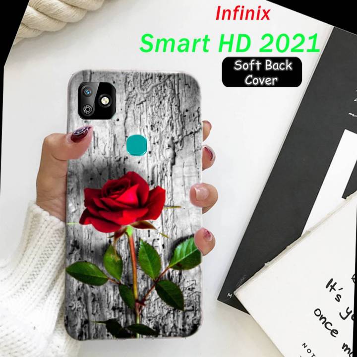 Infinix Smart HD 2021 Back Cover - Rose Soft Case Cover