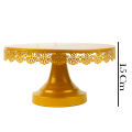 12 inches/ 30cm Gold, Pink & White Cake Stand, Simple Style Metal Round Wedding Event Birthday Party Dessert Cupcake Pedestal Display Plate. 