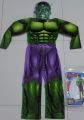 HULK 3d MUSCLE CLOTHING SET FOR KIDS WITH HARD PLASTIC MASK. 