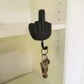 Retractable Middle Finger Hook Key Holder Wall Clothes Hanger Room Decoration Punch-Free Sticky Hook Self Adhesive Hooks as Gift. 