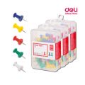 Deli Pack of 100 Plastic Thumb Pins - Push Pins for Notice Board - 0031 - 23mm - Multi-color. 