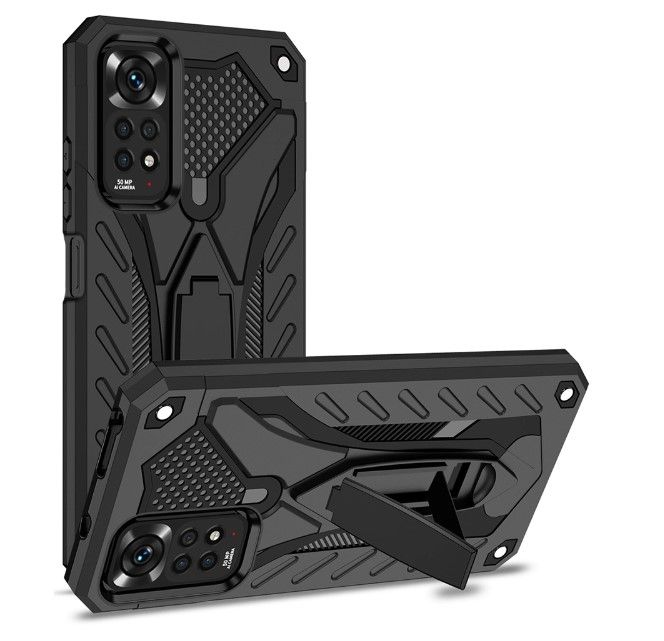 Xiaomi Redmi Note 11 Armor Back Cover Shockproof Protective Case with Anti Slip Grip and Durable Bumper Protection