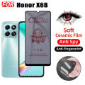 For Honor X6b Privacy Screen Protector Tempered Glass for HonorX6b Anti Peeping Ceramic Film. 