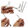 Professional Manicure Pedicure Kit Nail Clipper ,Double Headed Cuticle Pusher and Toe Nail Pin Set Beauty Instruments For Men and Women, Stainless Steel Ingrown Toenail Fungus Treatment Tool Fingernail Clipper Trimmer Nail Cleaner Tools. 