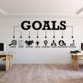 Goals, Vision, Plans, Support, Ideas, Strategy, Team, Motivation, Success, Wall decal, Wall stickers, Wall decor, Wall Art 3496ER. 