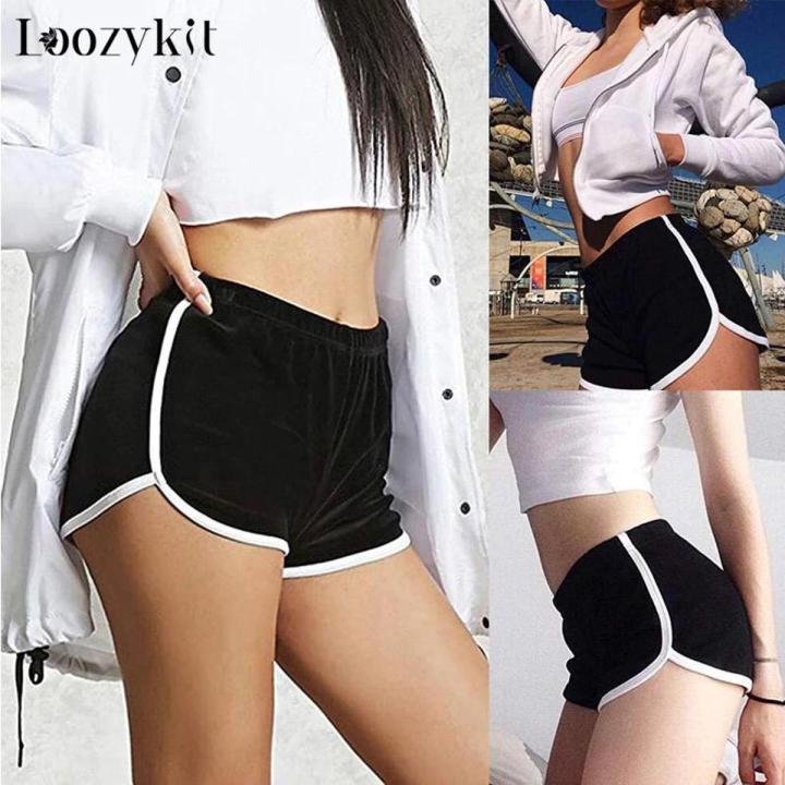Women Shorts Sports Gym Workout Waistband Jogging Shorts Pants For Womens & Girls