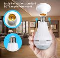 1080P Wi-Fi FishEye Camera 360 degree Bulb Light VR Camera 3.0 MP Panoramic Wireless IP Camera Night Vision V380 Lamp Camera. 