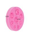 Rose Flower Silicone Fondant Mold Round 8 Cavity. 