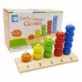 Multicolour Wooden Backgammon Game Counting Beads Number Puzzle Sorter Set. 