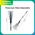 Telescopic Rake Adjustable Metal Rake Long Handle Leaf Rake . Most Demanding and useful Tool for lawn and garden. 