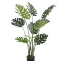 Imported artificial  Monstera Plant with black planter. 