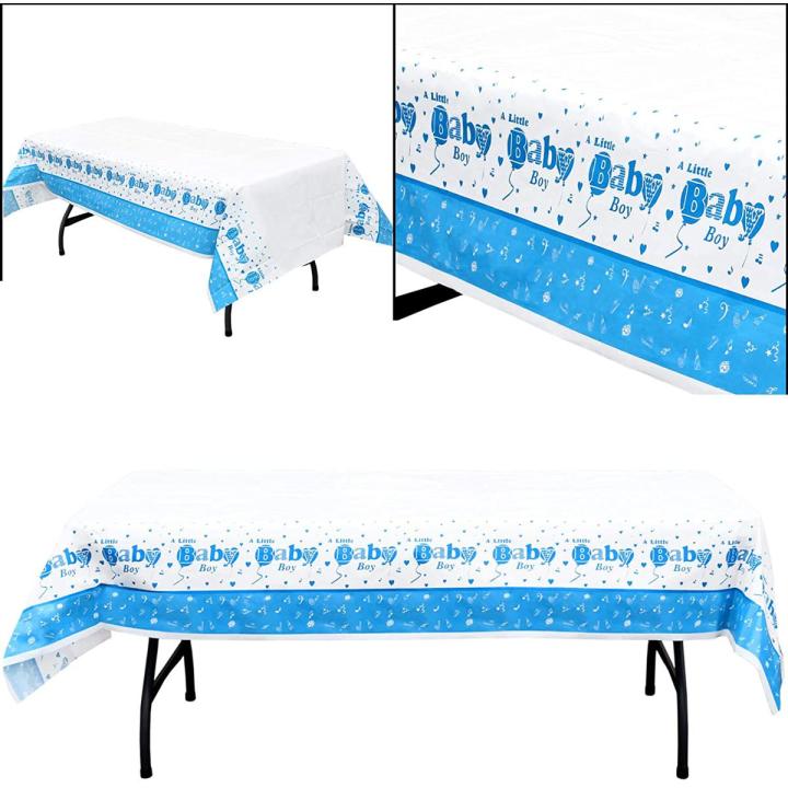 A LITTLE BABY BOY THEME TABLE COVER ( 108 CM X 180 CM )
