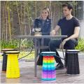 Retractable Foldable Stool For Camping Fishing Hiking Activities Mountain Pool Travel Stool - Multi. 