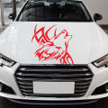 Decorative Sticker Stylish Pattern Howling Wolf Car Decal. 
