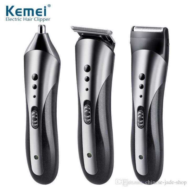 Premium Quality 3 in 1 Multifunctional Electric Rechargeable Hair Trimmer Hair Clipper/Shaver Nose and Ear Hair Remover Hair Cutting Machine Personal Grooming Kit for Men and Child