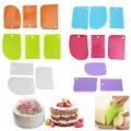 Plastic Cake Scraper Spatula Set 3PCS, Dough Cutter Scraper Dough Bowl Scrapers Plastic Dough Icing Fondant Scraper Cake Decorating Plain. 