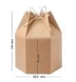 Kraft Paper Package Cardboard Box Lantern Hexagon Shape Candy Gift Boxes Kraft Paper Wedding Gift Packaging Boxes Bags. 