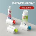 3 Pcs Plastic Rotary Toothpaste Squeezer Device - Durable Rolling Tube Paste Squeezer & Dispenser - Manual Rotary Paste Holder. 
