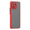 For Xiaomi Mi 11 Lite 2021 - High Quality Matte PC Back Soft TPU Frame Shockproof Color Button with Camera Protection Lens Protection Camera Protective Back Cover Case For Xiaomi Mi 11 Lite 2021. 