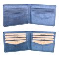 Genuine Leather Bifold Sky Blue Wallet for Men. 