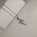 Lightning Bolt Pendant Necklace For Men Women Can Be Used As Couple Models, Stainless Stee. 
