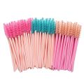 purple-50 pcs/set Eyebrow Mascara Wand Eyelash Spoolie Brushes Mix Disposable Lash Wands Eyelash Extension Brush Makeup Tools. 