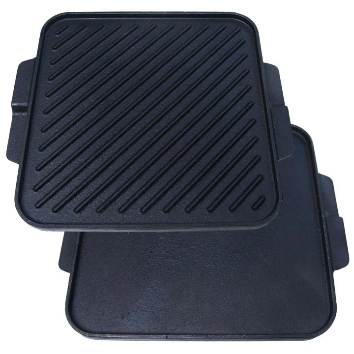 Cast%20Iron%20Single%20Burner%20Reversible%20Grill%20Griddle%2010.5"%20without%20woodbase,%20Krucible%20Kitchen,%20Naturally%20Non%20Stick%20-%20Image%202
