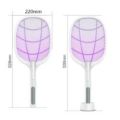 Anti Mosquito HIT Racquet Rechargeable Insect Killer Bat with LED Light, Black. 