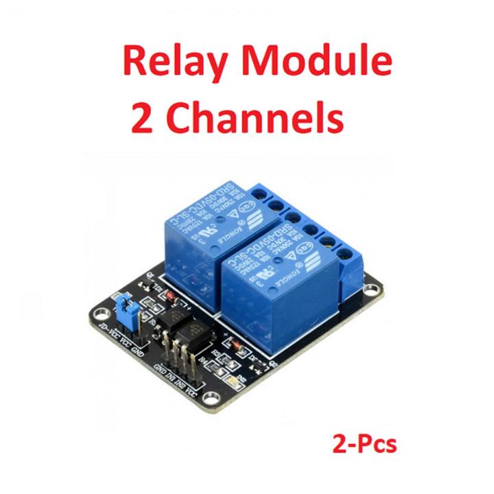 Pack of 2- 5V Two channel Relay module 5V for Arduino 10A 250V AC 10A ...