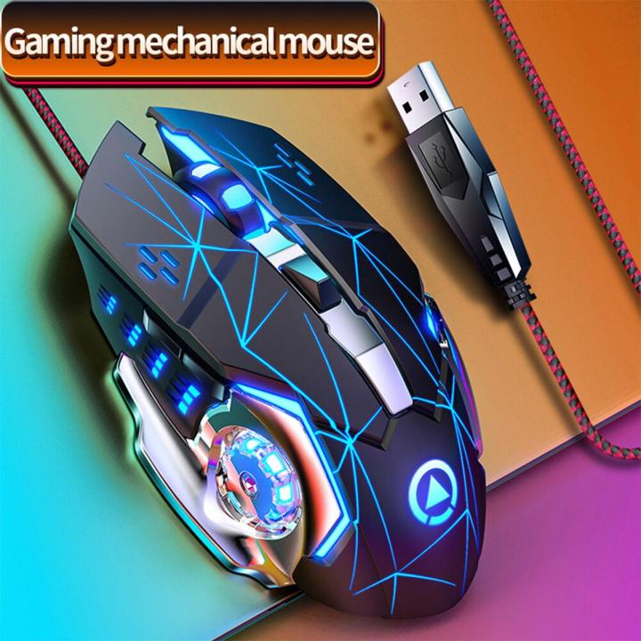 G15 Mechanical Wired Gaming USB Mouse 6-Button Mute 3600DPI Luminous Macro E-sports PUBG FPS Game Mice for Laptop PC