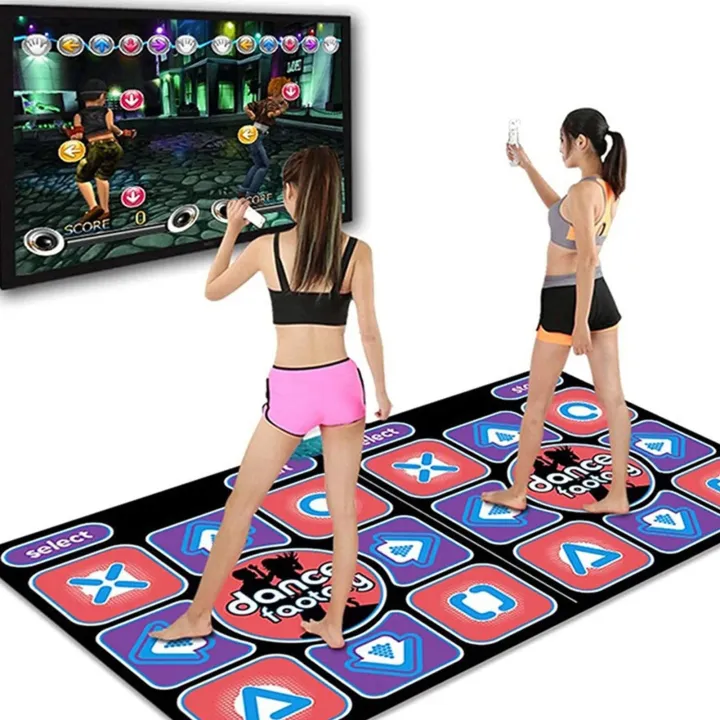 Electronic Dance Mat Wireless 2 Player,AV Interface Remote Control High ...