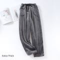 Extra-Thick Flannel Women's Warm Straight-Leg Pajama Pants. 
