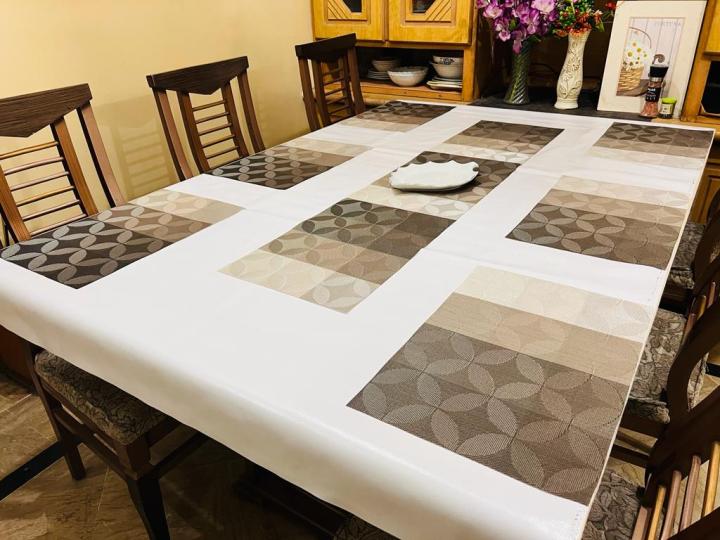 Table runner and dining mats set   7 pcs