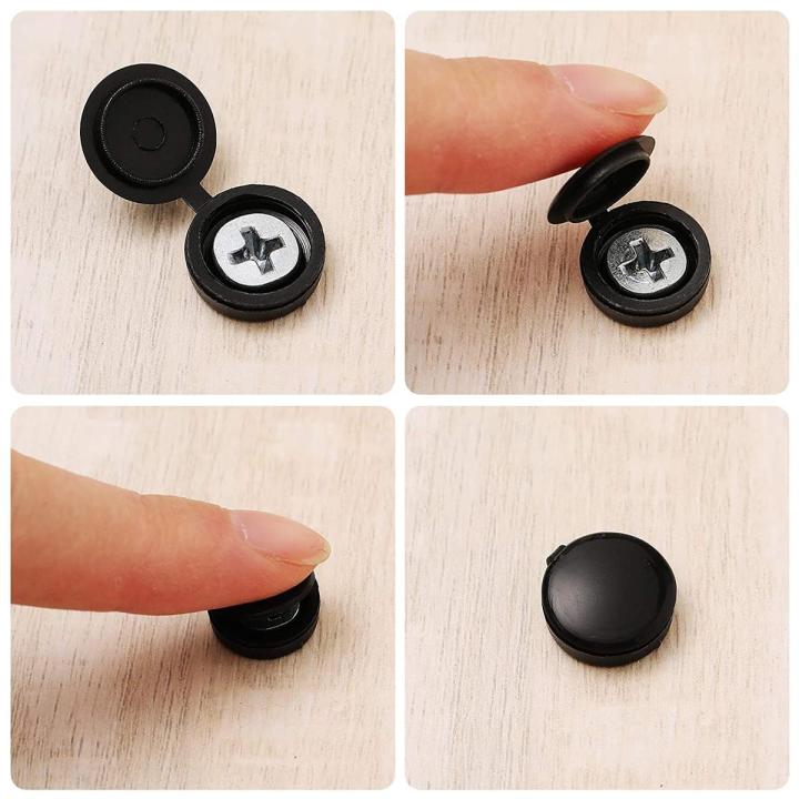 25 Pieces Hinged Plastic Screw Cap Cover Fold Snap Protective Cap Button For Car Furniture Decorative Nuts Cover Bolts Hardware