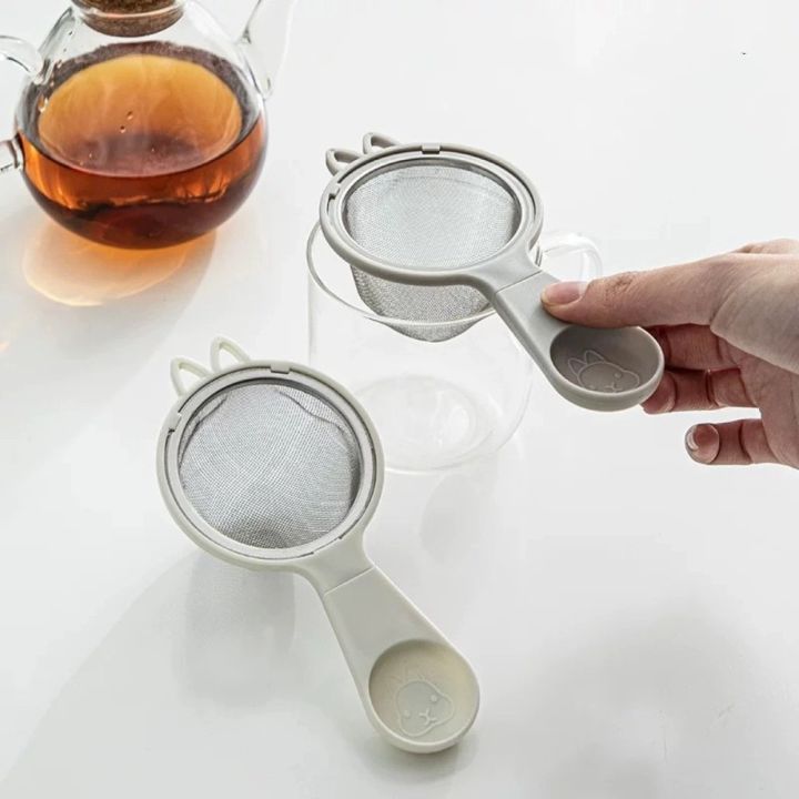 Durable 304 Stainless Steel Fine Mesh Strainer Fine Mesh Cat Shape Colander Sieve Multi-function Easy Clean Tea Leaf Spice Strainer Kitchen Baking Tools