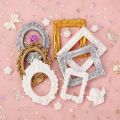 Multi-purpose DIY Resin Photo Frame Rustic 3D Mini Mirror Props Miniature Mirror Small Model Phone Shell Material. 
