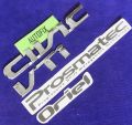 Honda Civic VTI 2002-05 rear Emblems with dark silver stickers 04 pcs. 