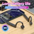 KS-19 Bone Conduction Headphones 5.1 Wireless Bluetooth Compatible Headphones Sports Gaming Headphones Hands Free with Microphon. 