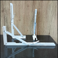 12" ,14," 18"  Inches White Folding Wall Mount Brackets - Space-Saving, Heavy-Duty Shelving Storage Rack Solution - Multipurpose. 
