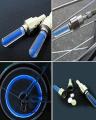 Pack of 4- Motion Activated LED Flash Tyre Wheel Valve Cycle Bike Glow In The Dark Car Tyre Valve Cap Motion Running Sensor Activated Wheel Spokes Neon LED Light. 