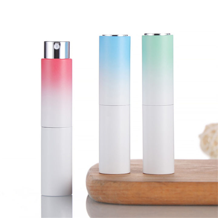 Perfume Spray Bottle Gradient Color Portable Refillable Liquid Bottles Empty Perfumery Atomizer Travel Cosmetics Container 8ml